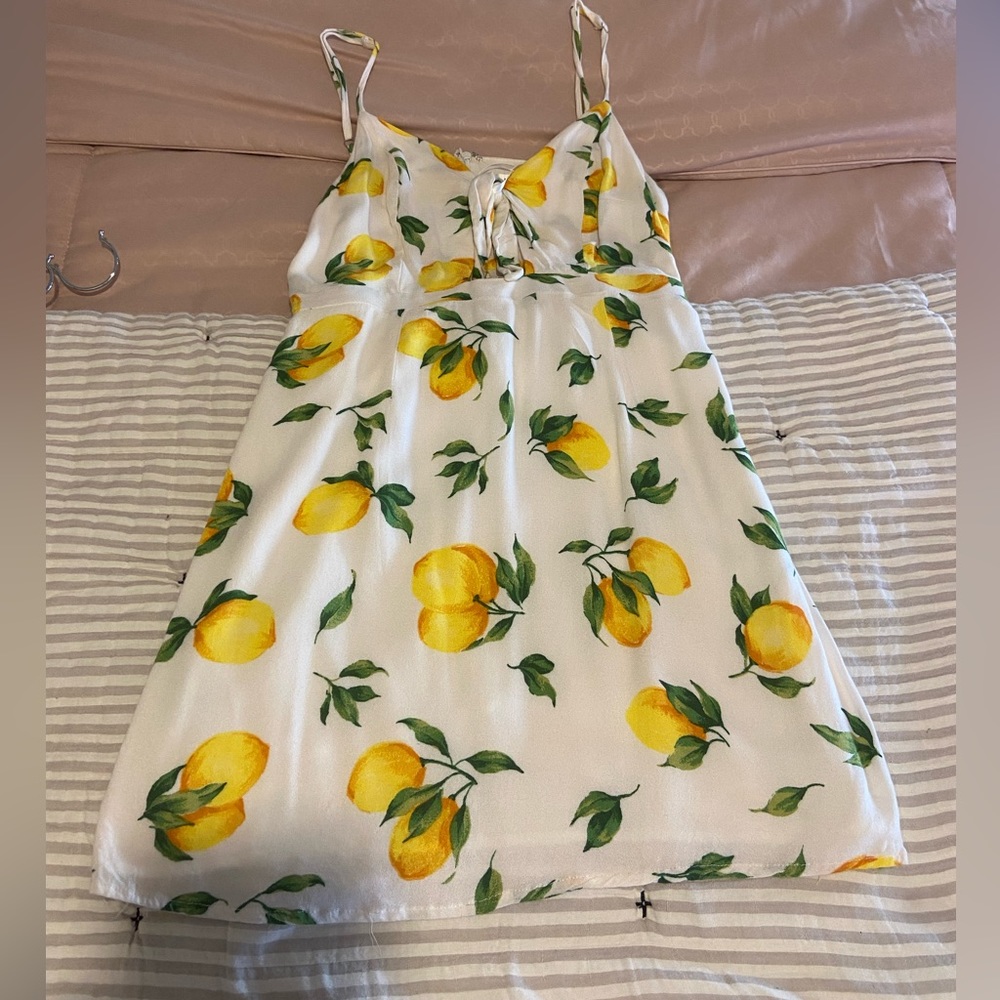 Lemon Mini Dress w/ Cutout